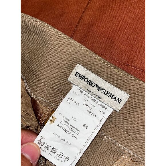 Emporio Armani Brown Wool-Blend Women's Dress Pants Size 44 (8) - Picture 4 of 9